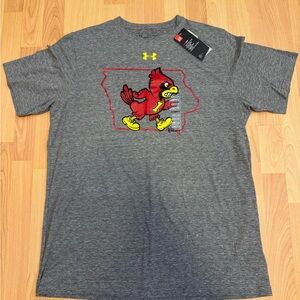NWT Iowa State Cyclones Men’s Under Armour Shirt XL Gray Distressed Logo